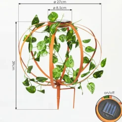 Lampe solaires Yonkers LED Vert, Rouille, 1 lumière