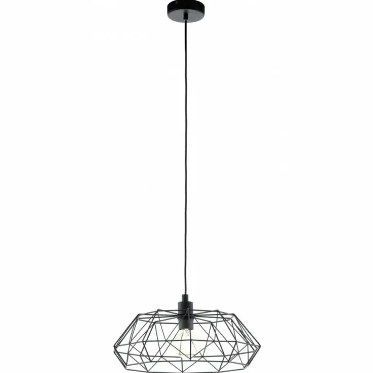 Lampe suspendue Eglo CARLTON 2 Noir, 1 lumière