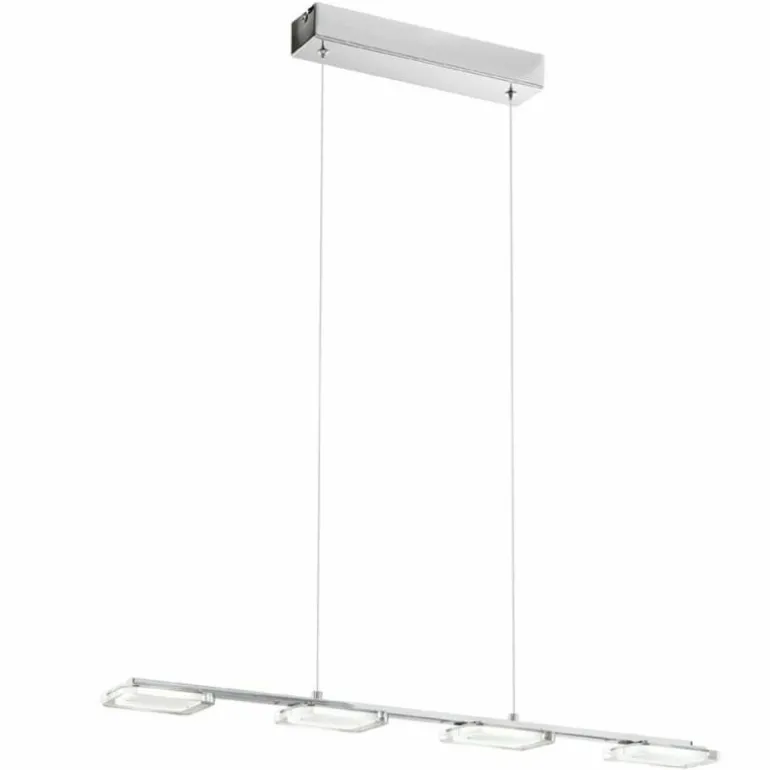 Lampe suspendue Eglo CARTAMA LED Chrome, 4 lumières