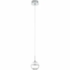 Lampe suspendue Eglo MONTEFIO 1 LED Chrome, Aspect cristal, 1 lumière