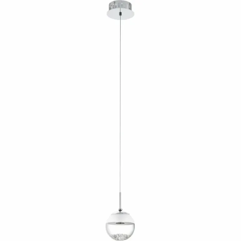 Lampe suspendue Eglo MONTEFIO 1 LED Chrome, Aspect cristal, 1 lumière