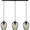 Lampe suspendue Eglo NEWTOWN Noir, 3 lumières