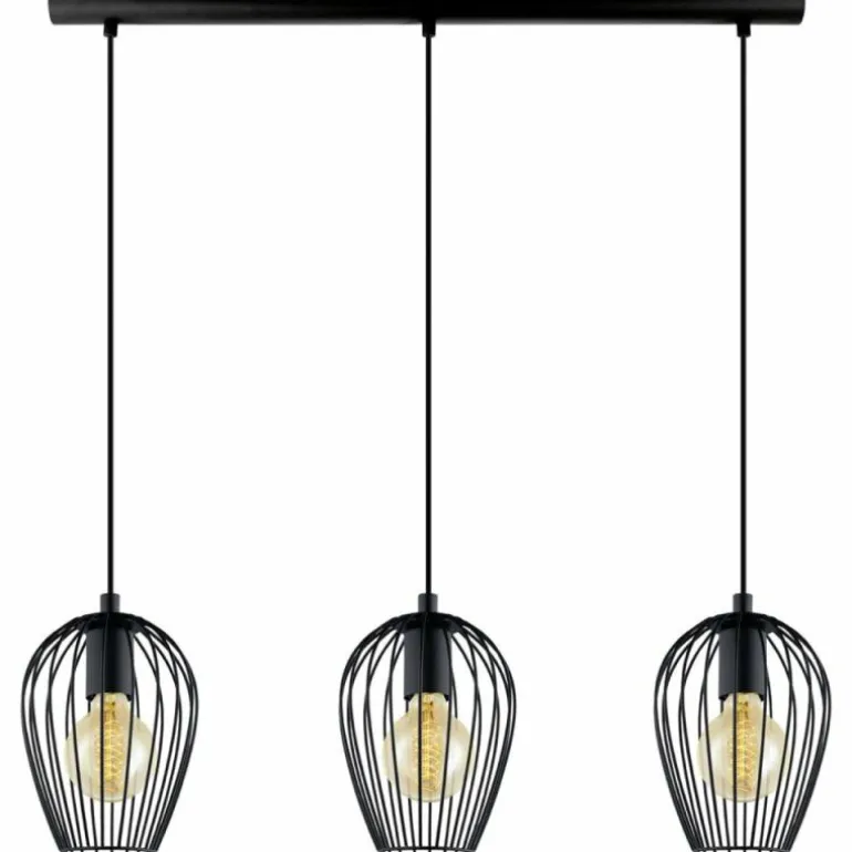 Lampe suspendue Eglo NEWTOWN Noir, 3 lumières