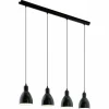 Lampe suspendue Eglo PRIDDY Noir, Blanc, 4 lumières