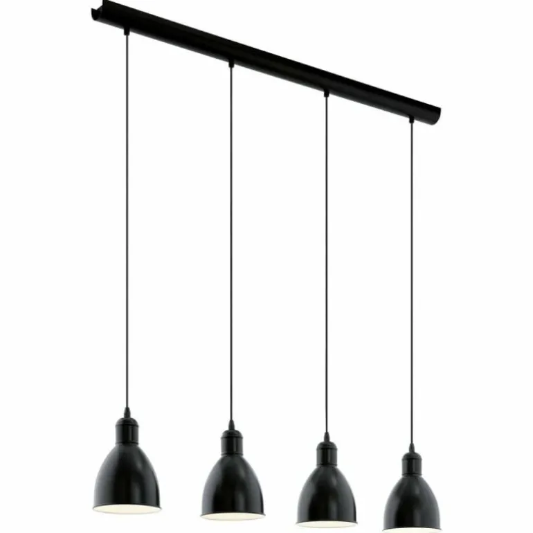 Lampe suspendue Eglo PRIDDY Noir, Blanc, 4 lumières