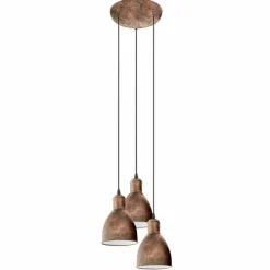 Lampe suspendue Eglo PRIDDY 1 Brun foncé, Cuivre, 3 lumières
