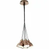 Lampe suspendue Eglo PRIDDY 1 Brun foncé, Cuivre, 7 lumières