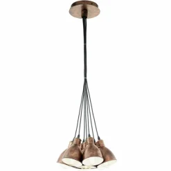 Lampe suspendue Eglo PRIDDY 1 Brun foncé, Cuivre, 7 lumières