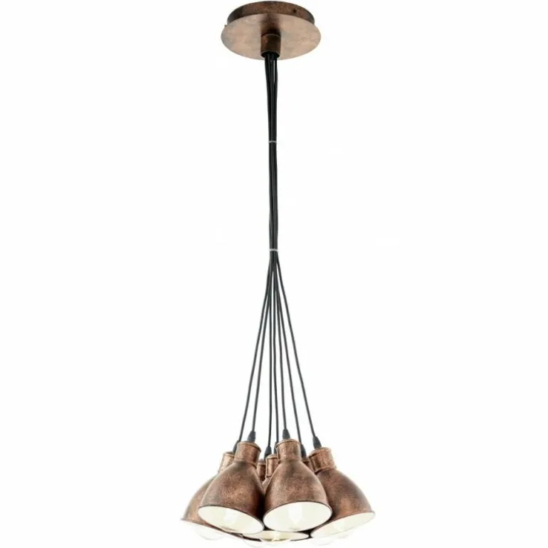 Lampe suspendue Eglo PRIDDY 1 Brun foncé, Cuivre, 7 lumières