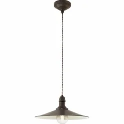 Lampe suspendue Eglo STOCKBURY Beige, Brun foncé, 1 lumière