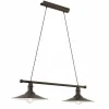 Lampe suspendue Eglo STOCKBURY Beige, Brun foncé, 2 lumières