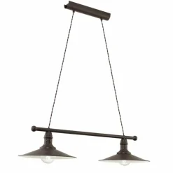 Lampe suspendue Eglo STOCKBURY Beige, Brun foncé, 2 lumières