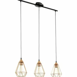 Lampe suspendue Eglo TARBES Noir, 3 lumières
