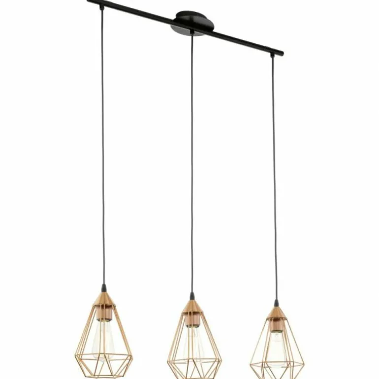 Lampe suspendue Eglo TARBES Noir, 3 lumières