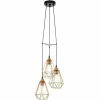 Lampe suspendue Eglo TARBES Noir, 3 lumières