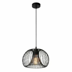 Lampe suspendue Lucide VINTI Noir, 1 lumière