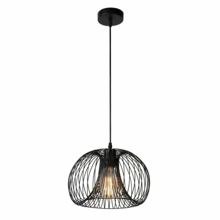 Lampe suspendue Lucide VINTI Noir, 1 lumière