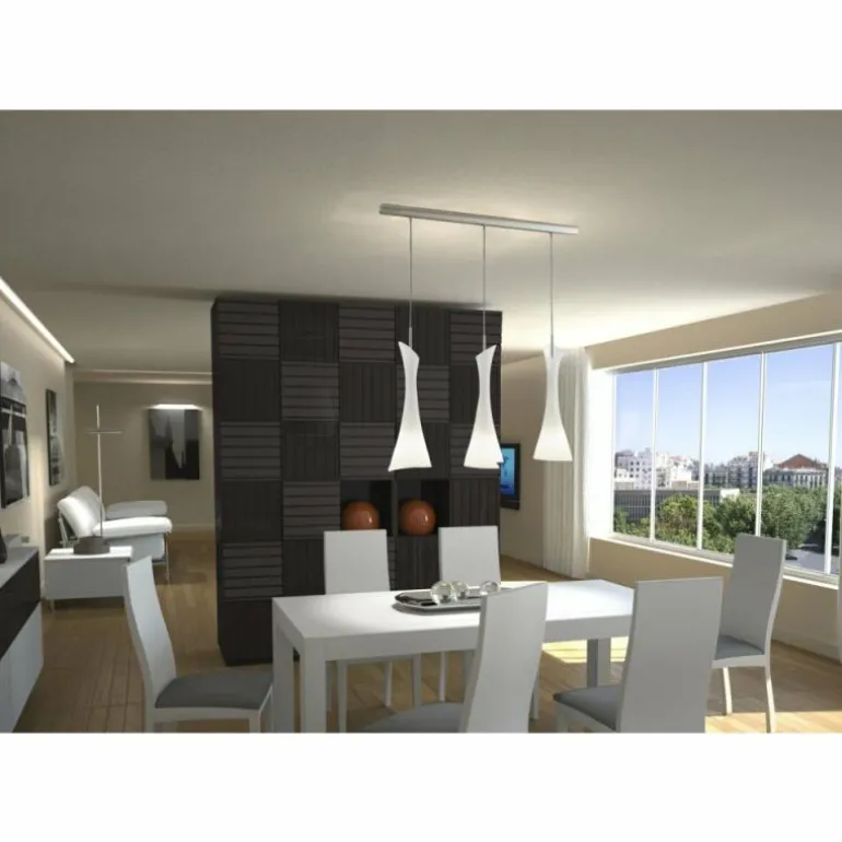 Lampe suspendue Mantra Zack Chrome, 3 lumières