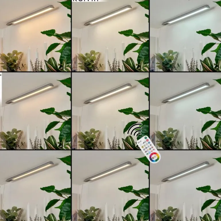 lampes pour bandeaux Raivo LED Noir, Argenté, 1 lumière, Télécommandes, Changeur de couleurs