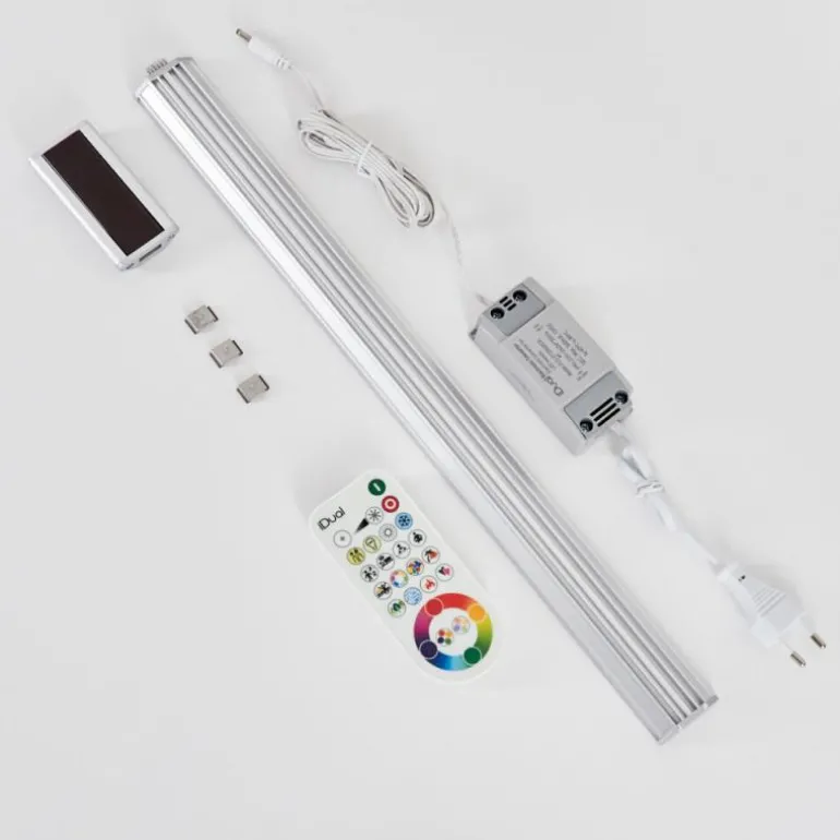 lampes pour bandeaux Raivo LED Noir, Argenté, 1 lumière, Télécommandes, Changeur de couleurs