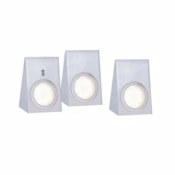 lampes pour bandeaux Leuchten Direkt THEO LED Acier inoxydable, 3 lumières