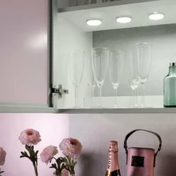 lampes pour bandeaux Leuchten Direkt THEO LED Argenté, 3 lumières