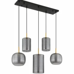 Lampigna Suspension Luminaires Globo Lighting LED Laiton, Noir, 1 lumière