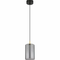 Lampigna Suspension Luminaires Globo Lighting LED Laiton, Noir, 1 lumière