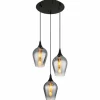 Lavus Suspension Luminaires Globo Lighting Noir, 3 lumières