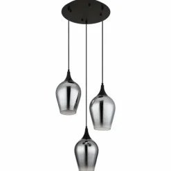 Lavus Suspension Luminaires Globo Lighting Noir, 3 lumières
