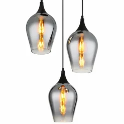 Lavus Suspension Luminaires Globo Lighting Noir, 3 lumières