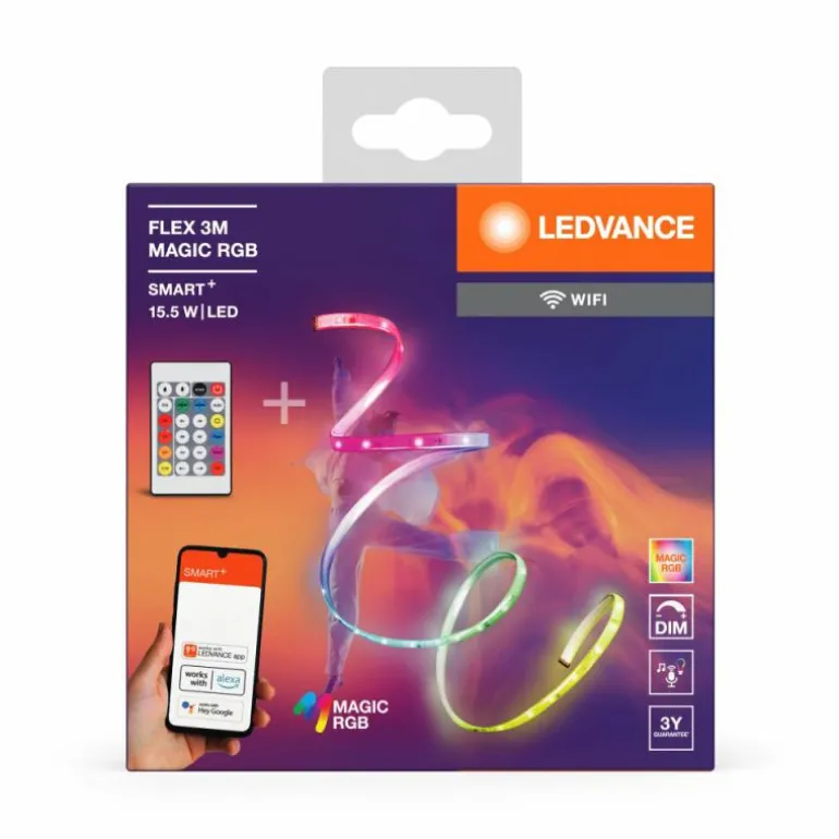 LED Bande LED Luminaires Ledvance LED Blanc, 1 lumière, Télécommandes, Changeur de couleurs