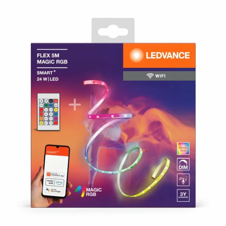 LED Bande LED Luminaires Ledvance LED Blanc, 1 lumière, Télécommandes, Changeur de couleurs