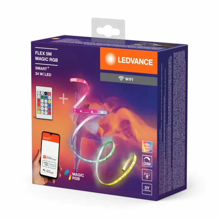 LED Bande LED Luminaires Ledvance LED Blanc, 1 lumière, Télécommandes, Changeur de couleurs