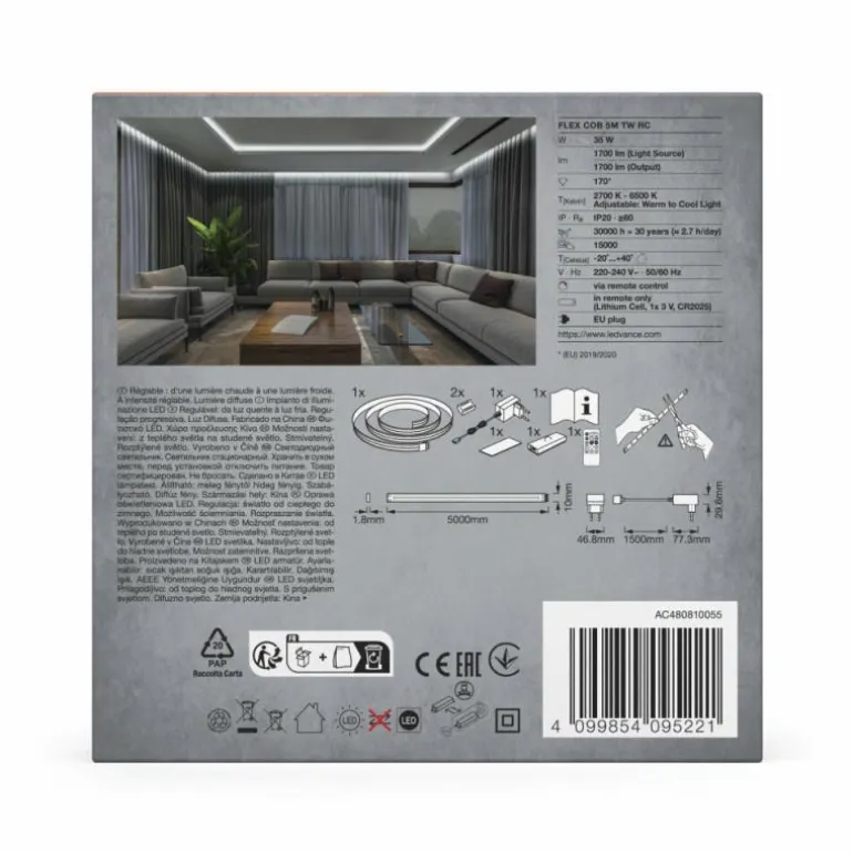 LED Bande LED Luminaires Ledvance LED Jaune, 1 lumière, Télécommandes