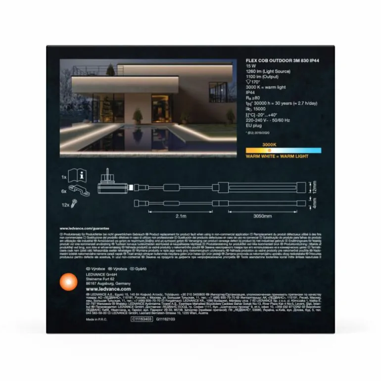 LED Bande LED Luminaires Ledvance LED Blanc, 1 lumière