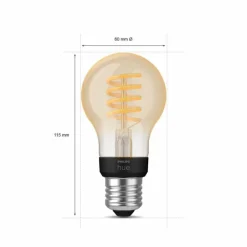 LED E27 7 Watt 2200 - 4500 Kelvin 550 Lumen Philips Hue White Ambiance