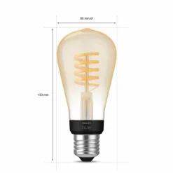 LED E27 7 Watt 2200 - 4500 Kelvin 550 Lumen Philips Hue White Ambiance