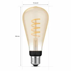 LED E27 7 Watt 2200 - 4500 Kelvin 550 Lumen Philips Hue White Ambiance