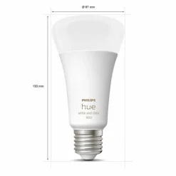 LED E27 15 Watt 2200 - 6500 Kelvin 1200 Lumen Philips Hue White & Color Ambiance