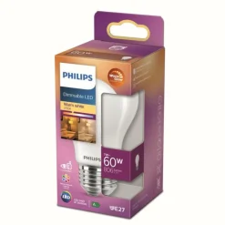 LED E27 60 Watt 2700-2200 Kelvin 806 Lumen Philips