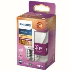 LED E14 40 Watt 2700-2200 Kelvin 470 Lumen Philips
