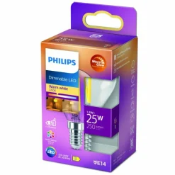 LED E14 2 Watt 2200-2700 Kelvin 270 Lumen Philips