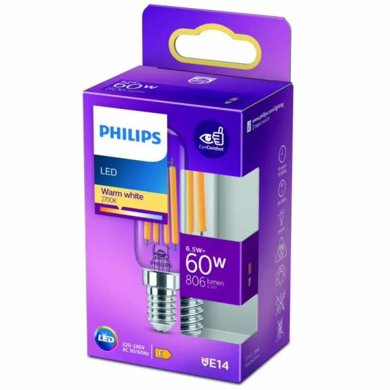 LED E14 6,5 Watt 2700 Kelvin 806 Lumen Philips