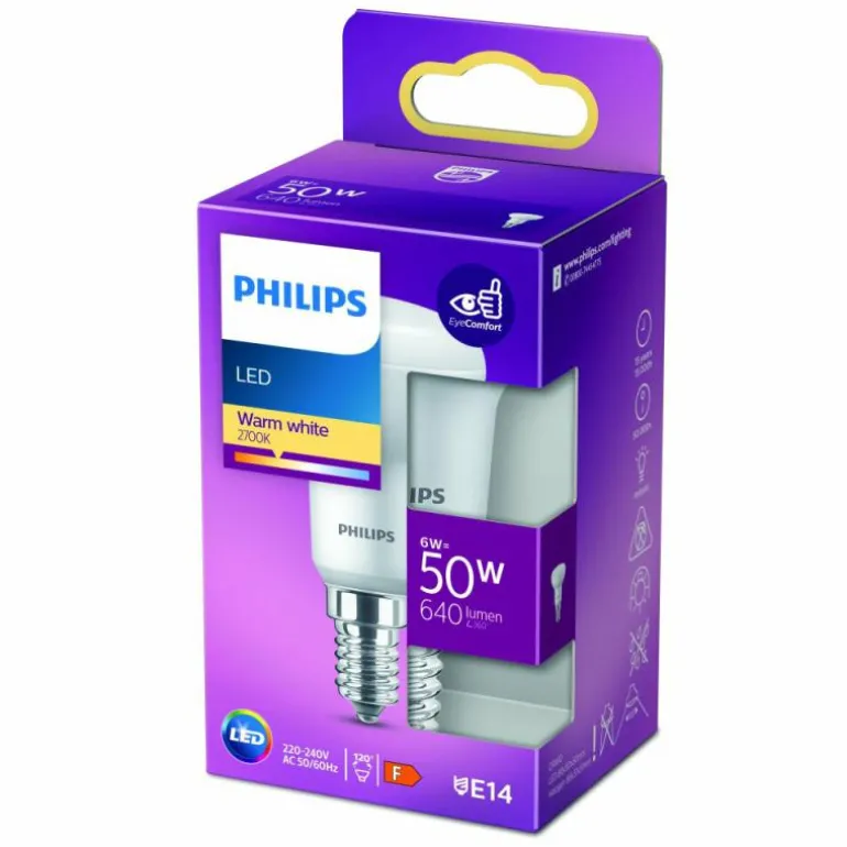 LED E14 6 Watt 2700 Kelvin 640 Lumen Philips