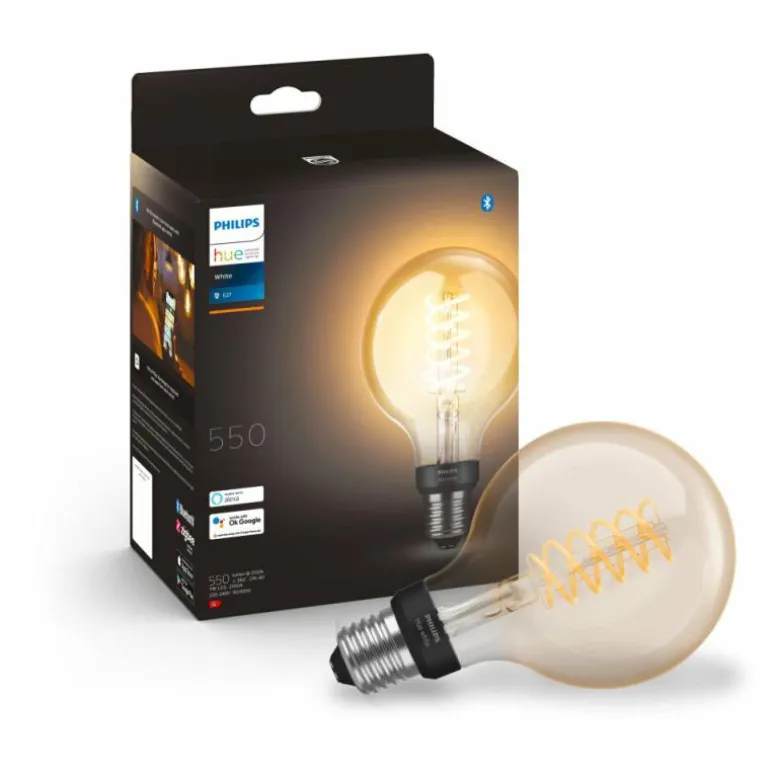 LED White Filament Globe E27 7 Watt 2100 Kelvin 600 Lumen Philips Hue