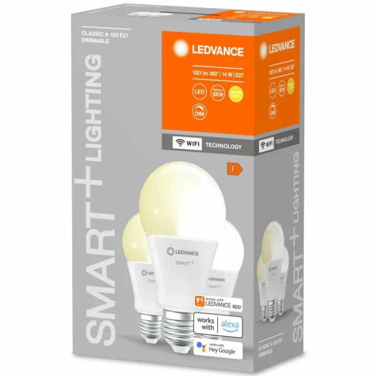 LEDVANCE SMART+ WiFi Lot de 3 LED E27 14 watt 2700 kelvin 1521 lumen
