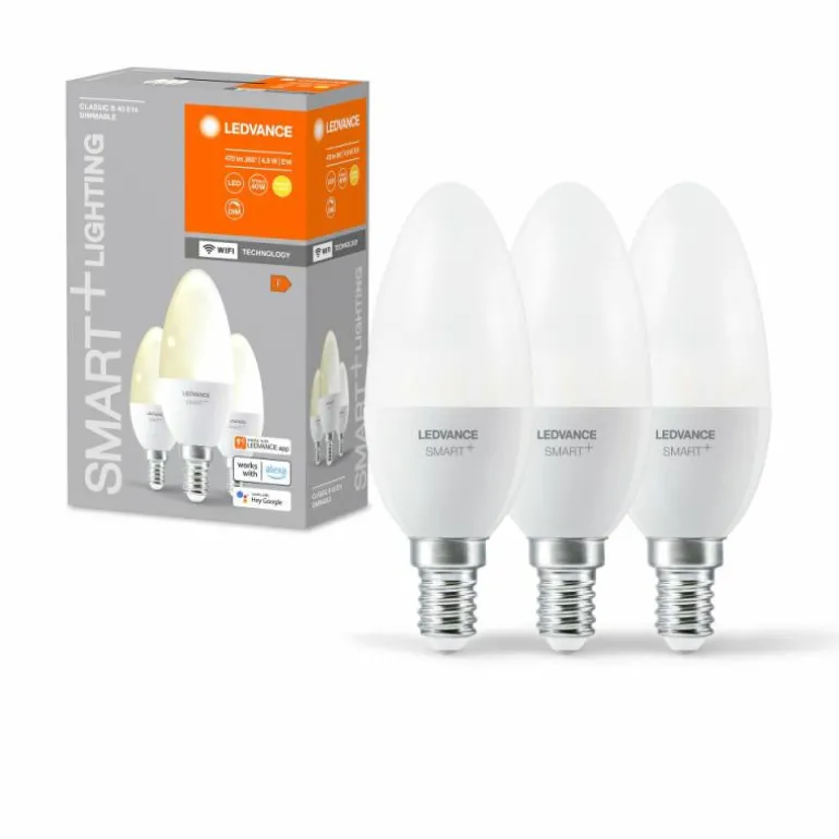 LEDVANCE SMART+ WiFi Set de 3 LED E14 4,9 watt 2700 Kelvin 470 lumen