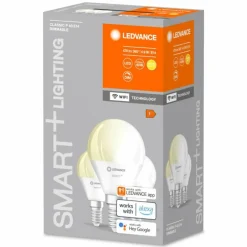 LEDVANCE SMART+ WiFi Set de 3 LED E14 4,9 watt 2700 Kelvin 470 lumen