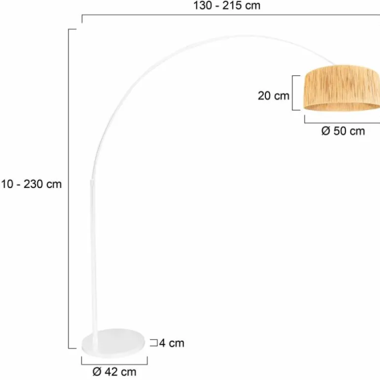 Light Lampadaire Luminaires Steinhauer Blanc, 1 lumière